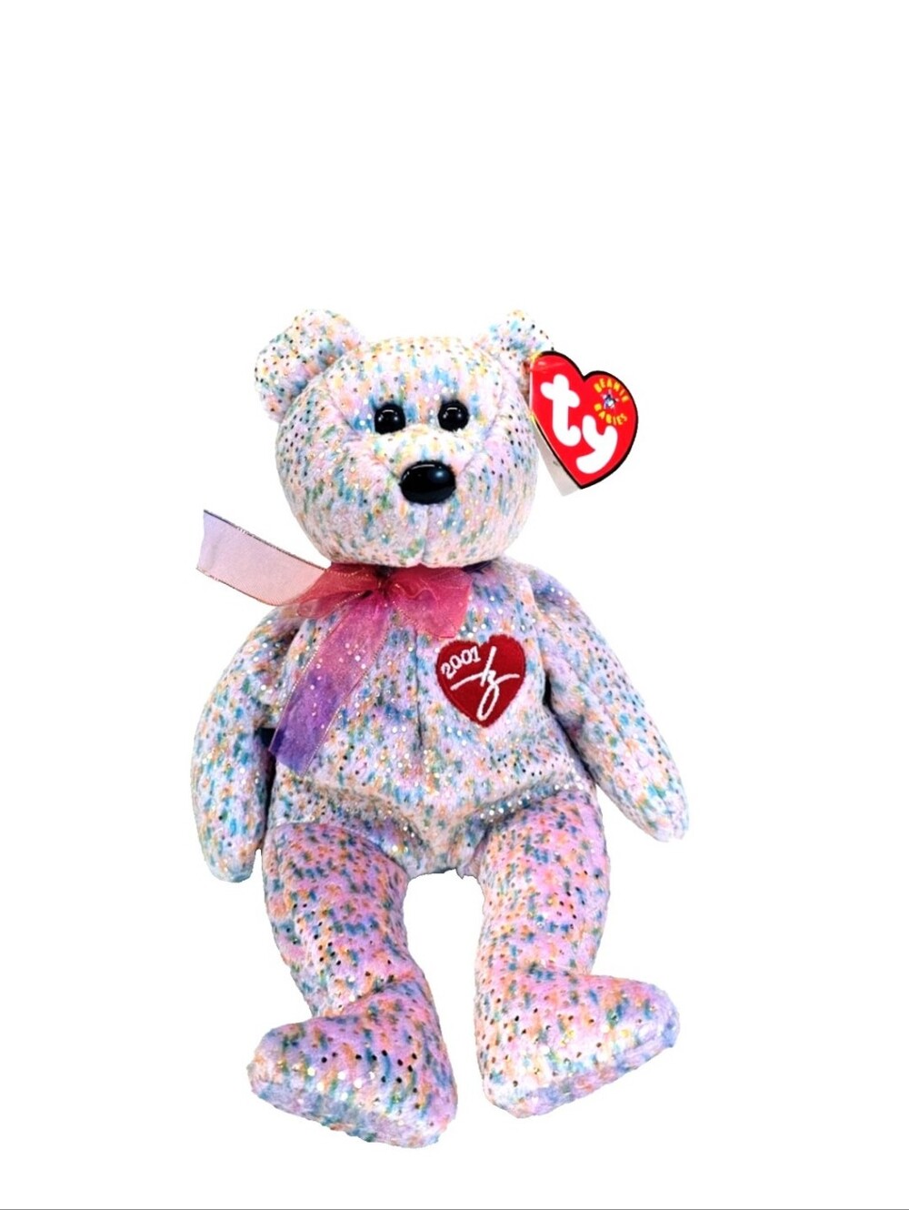 TY Beanie Baby - 2001 SIGNATURE BEAR New Stuffed Animal Toy